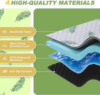 Washable Dog Pee Pads, Non-Slip Waterproof, Feather - Leaf Pattern / 36"x36"(Pack of 2) - image 4