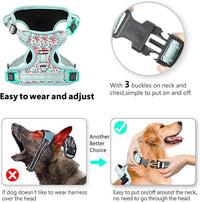 Timos Dog Harness,NO Need Go Over Dogs Head 3 Snap Buckles Pet Harness with 2 Leash Clips,Adjustable Soft Padded No-Pull,Reflective No-ChokeOxford Vest for Small Medium Large Dogs,X-Large(Packof1)