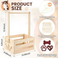 Wooden Dog Closet, Pet Wardrobe with Hanging Rod for Small Dog - Wood - image 2