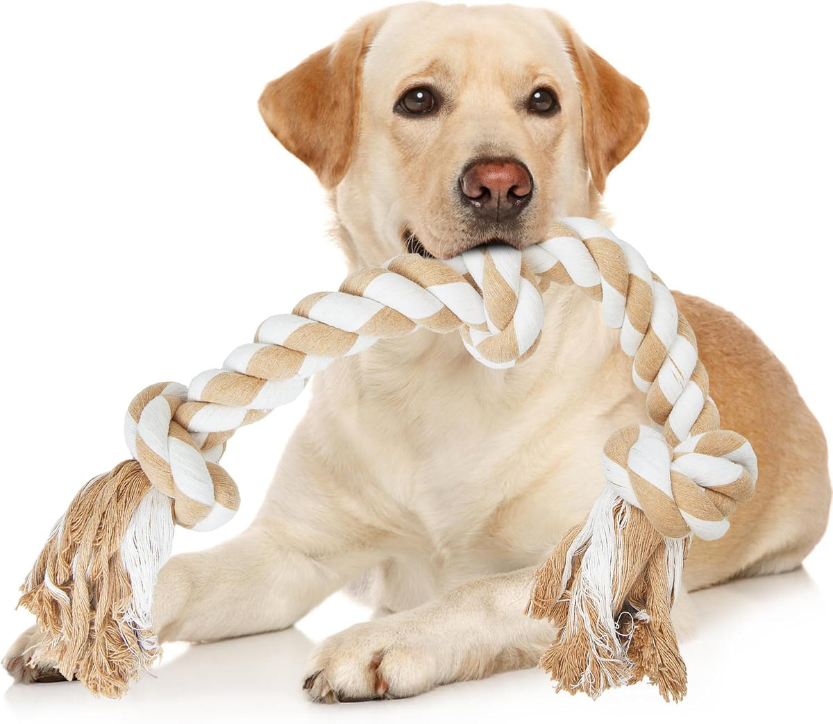 PetiFine Dog Rope Toys for Large Dogs - 3 Knots