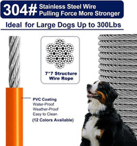 Tie Out Cable for Dogs Up to 300lbs - 50 ft / Orange - image 2