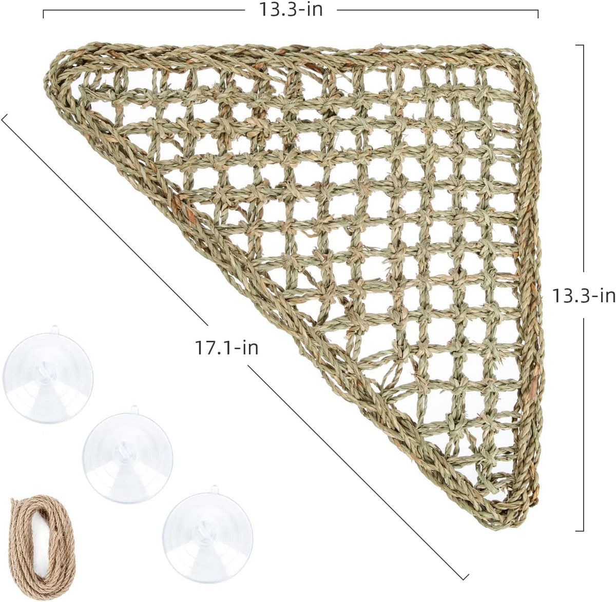 Niteangel Bearded Dragon Seagrass Hammock: Triangle 17'' x 12.5'' – Essentials for Reptiles And Amphibians - Triangle 17'' x 12.5'' - image 2