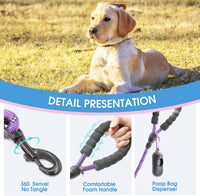 2/4/5/6 FT Dog Leash with Comfortable Padded Handle and Highly - 1/2'' x 4 FT / Purple - image 3