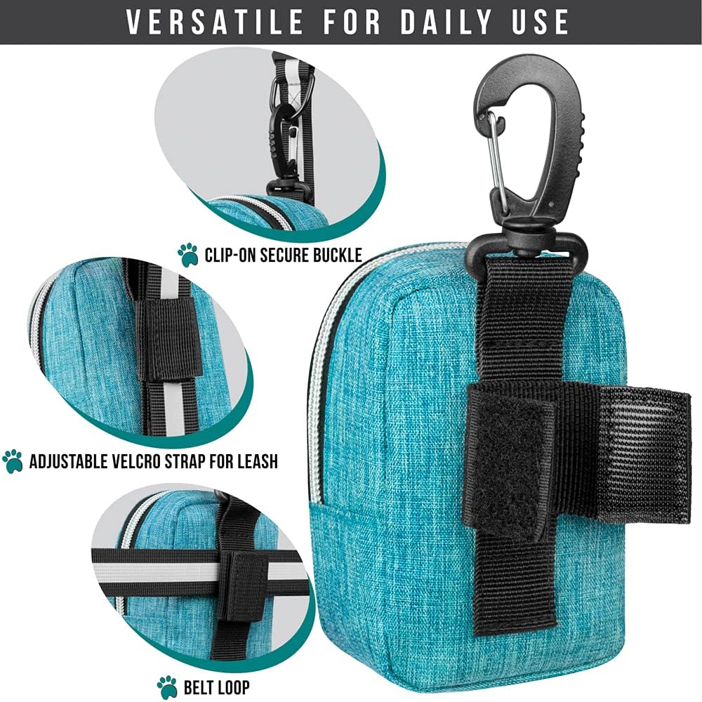 PetAmi Dog Poop Bag Holder for Leash - Sea Blue / 1 Count (Pack of 1) - image 4