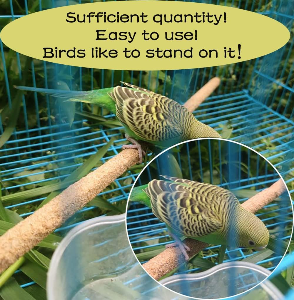 20Pcs Sand Perch Covers for Bird - Yellow / 40pcs 7.5" x 0.43" - image 2