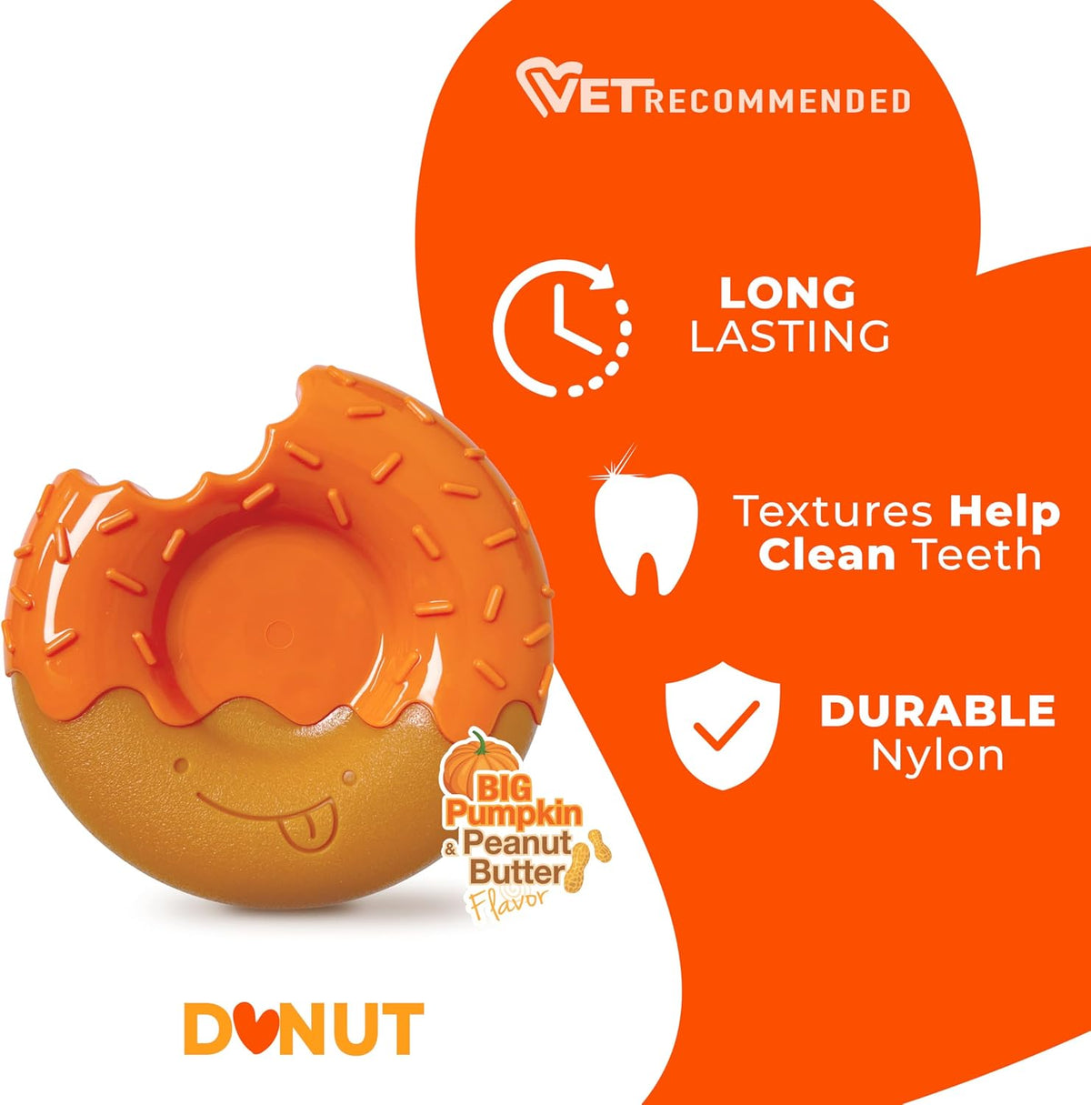 Nylabone Lobster Power Chew Toy for Dogs - Pumpkin 1 Pack / Large - image 2