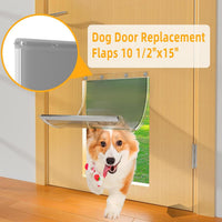 2-Pack Extra Large Transparent Dog Door Replacement Flaps Size 9 3/4" - 10.5"x 15" - image 3