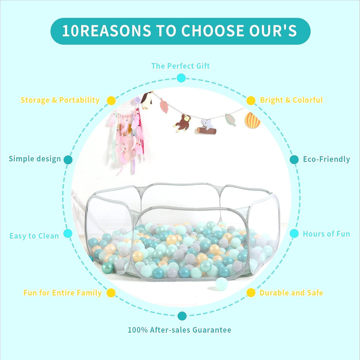 STARBOLO Gray Kids Ball Pit - Gray - image 2