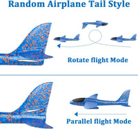 WenToyce 2 pack of 17.5 inch throwing foam airplanes with tail wing slots - view 7