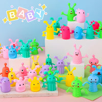 Booson monster finger puppets in bright colors, 80 pack of rubber finger toys - view 7