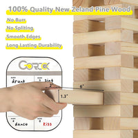 GOROCK Giant Tumbling Tower Game，57Pcs Wooden Block Stacking Game - L-Over 4.2 FT - image 4