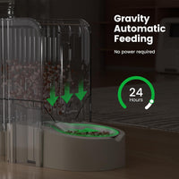 Gravity Automatic Cat Feeder, Water & Food Dispenser Set - Large (0.8 Gallon x 2) / Beige - image 4
