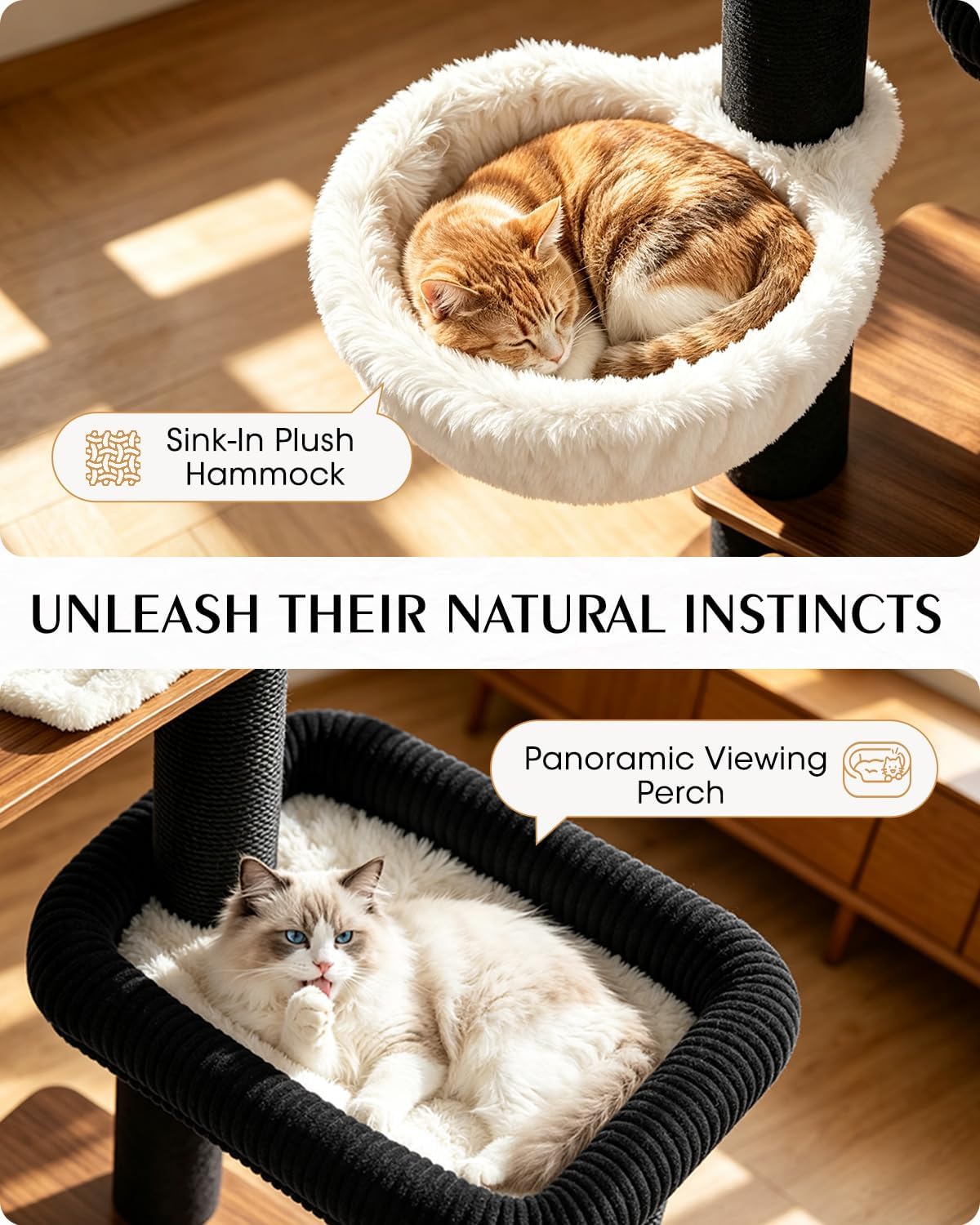 Wood Cat Tree for Indoor Cats - image 4