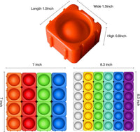 Candisplay giant silicone pop fidget blocks in red, yellow and green, 16 pieces - view 6
