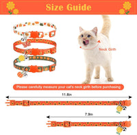 PUPTECK Halloween Cat Collar Breakaway with Bells, Kitten Outfit – Essentials for Cats - Orange / NECK (7.87"-11.8") - image 2
