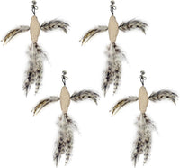 TTcat 3 Pack Grasshopper Cat Wand Refills - 4Pcs Flying Birds