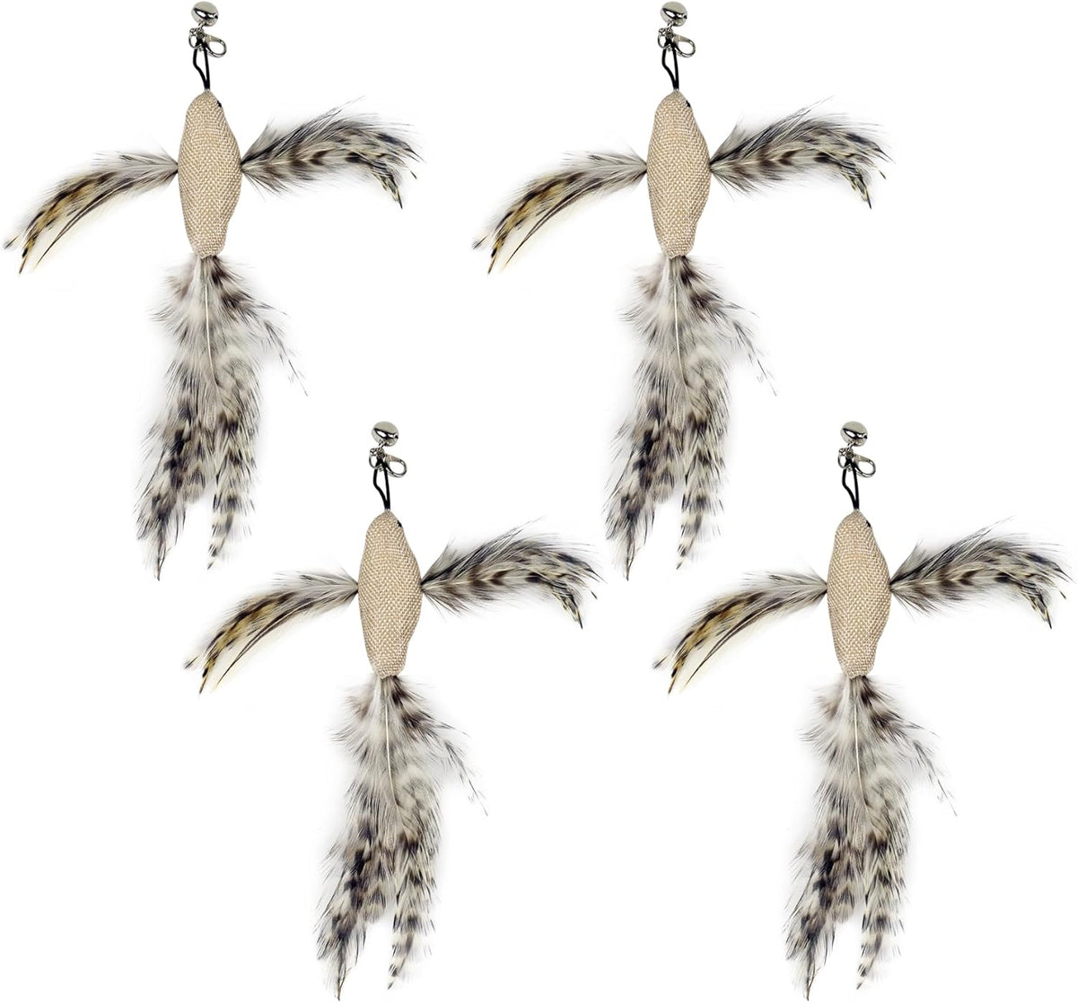 TTcat 3 Pack Grasshopper Cat Wand Refills - 4Pcs Flying Birds