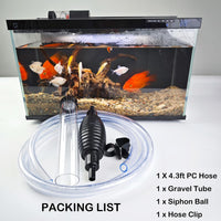 4.3ft Aquarium Siphon Vaccum Cleaner Fish Tank Water Changer Kit – Essentials for Fish - 4.3ft - image 4