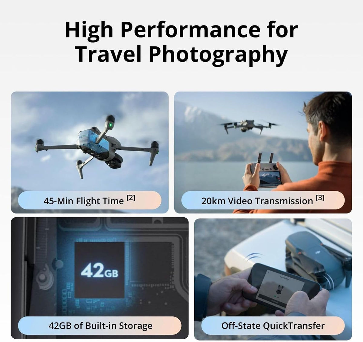DJI Air 3S Fly More Combo, 4K Drone – Fun for Kids & Family - Air 3S Fly More Combo (RC-N3) - image 3