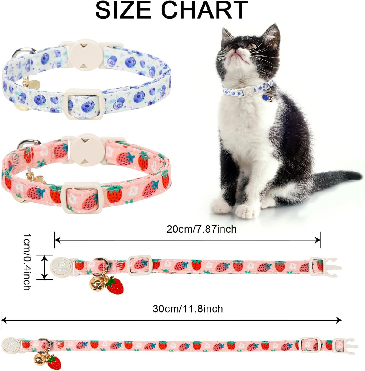 Halloween Cat Collar-2Pack Autumn Pumpkin Kitten Collars-Funny - Blueberry&StarBerry - image 4