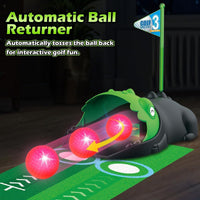 TERRAMUS Upgraded Kids Toy Golf Set with Dinosaur Automatic Golf - Black - image 2
