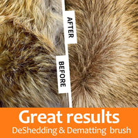 Undercoat Rake for Dogs, Pet Hair Grooming Brush - Orange - image 2