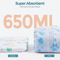 Male Dog Wrap, Disposable Dog Diapers, 40 Count, M (Waist 19.7”-23.6”), Wetness Indicator, Ultra Protection, Leak Proof, Super Absorbent, Soft