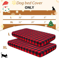 Dog Bed Covers Replacement Washable Elastic Edged 36" x 27" x 6" – Essentials for Dogs - Red Lattice / 36.0"L x 27.0"W x 6.0"Th - image 3