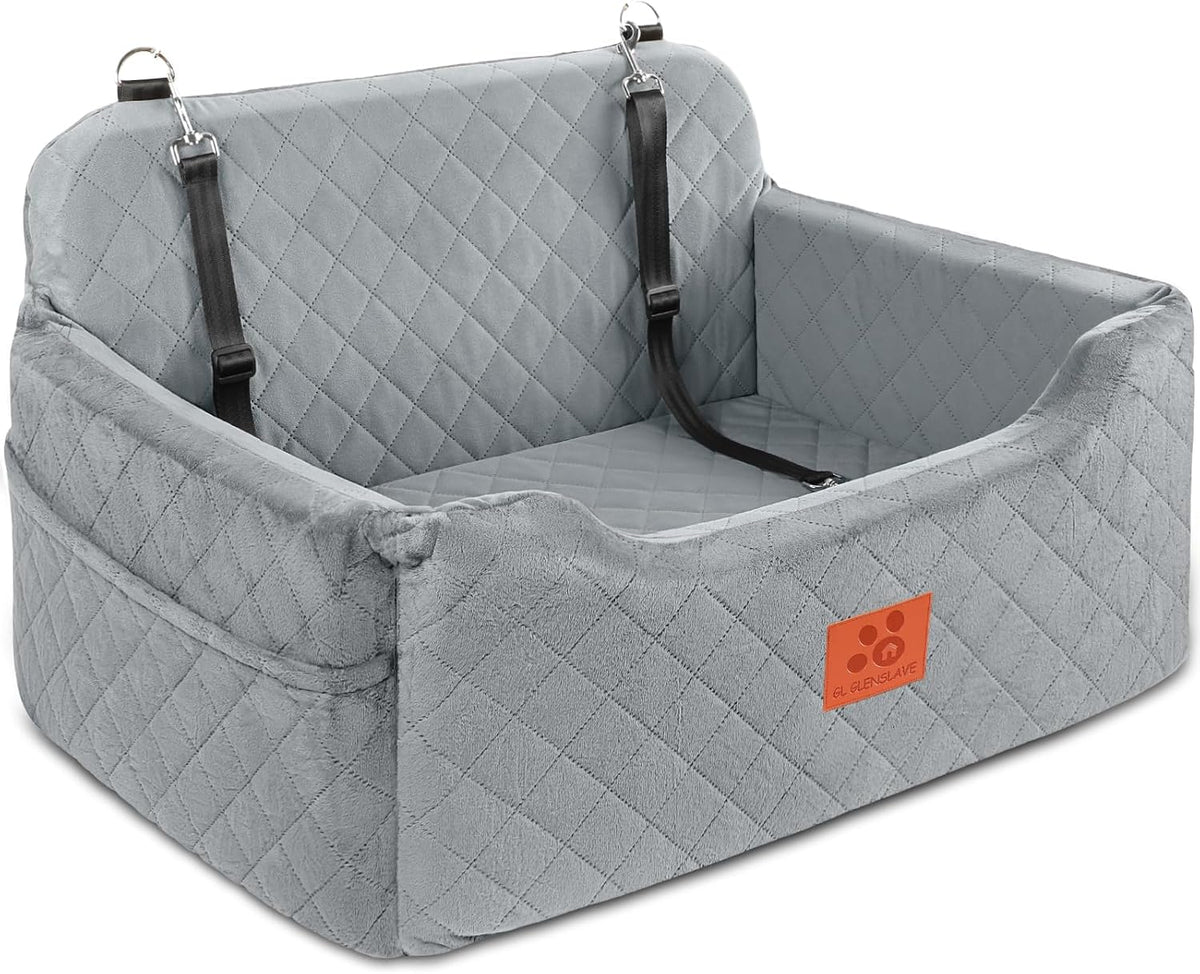 Dog Car Seat for Medium/Large Dog Under 50 lbs or 2 Small Dogs – Essentials for Dogs - Grey