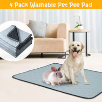 4 Pack Guinea Pig Cage Liners Washable Guinea Pig Bedding Reusable - Light Grey / 48" x 24" (4 Pack) - image 2