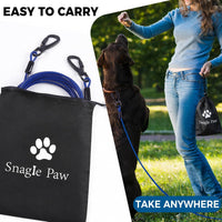 Tie Out Cable for Dogs, 50FT Dog Leads for Yard Chew Proof, Heavy Duty Leash for Large Dogs Up - 250lbs / 20ft / Blue - image 4