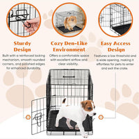 Sweetcrispy 36 Inch Dog Crate, Medium Dog Cage - Single Door / 24.4"L x 16.8"W x 18.5"H - image 3