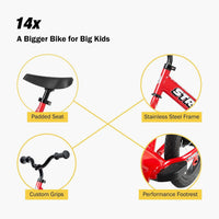 Strider 14x classic balance bike in Rocket Red for kids ages 3 to 6 - view 7