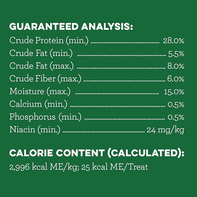 Greenies Original Teenie Natural Dental Care Dog Treats, 3 oz. Pack (11 Treats) (Pack of 2)
