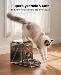 oneisall Cordless WiFi Automatic Cat Feeder, Tasty S2 Pro Rechargeable 100-Day Battery Operated Pet Feeder, 12 Cups/3L Timed Cat Food Dispenser for Large Kibble, Smart App Control (Black)