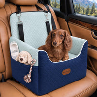 ALL GOOD PET SUPPLIES Dog Car Seat for Small/Medium Dogs Under – Essentials for Dogs - Blue
