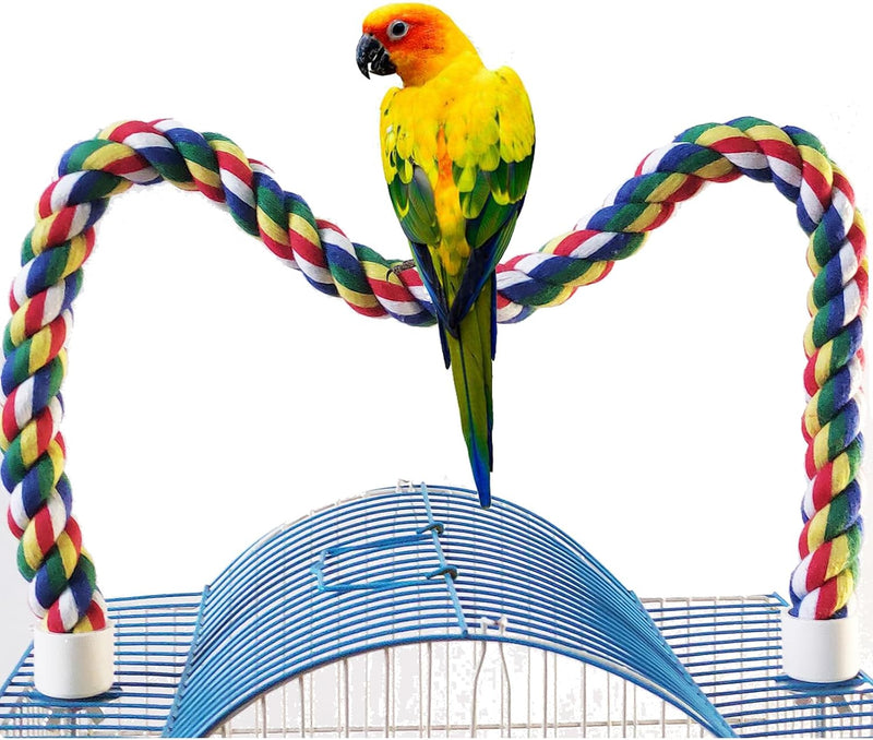 Bird Perch, Bird Rope Perch & Rope Perch 24‘’/31''/41'' - polychrome / Medium / NIpple 24inch