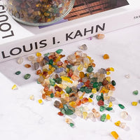 Colorful Agate Crushed Stone Crystal Chips Bulk Irregular Shaped Aquarium Decor Rocks Gravel Pebbles Stones Polished Tumbled for Crafts|Fish Turtle Tank|Home Decoration - 0.88 Lbs