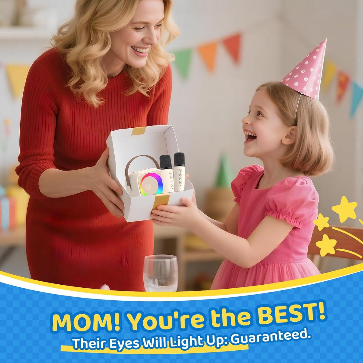 Karaoke Machine for Kids, Toys for 3-12 Years Old Girls Gifts – Fun for Kids & Family - Beige - image 3
