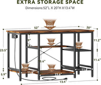 5-10 Gallon Fish Tank Stand with Storage Shelves - Rustic Brown / 55-75 Gallon-3 Tier - image 2