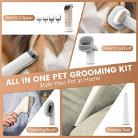 Dog Grooming Vacuum, All-in-One Pet Grooming Kit with Hair Clipper & Shedding Brush, Low Noise - Pink - image 2