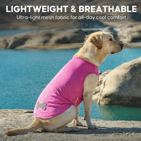 KYEESE 2Pack Dog Shirts for Medium Large Dogs Breathable Mesh Tank Top – Essentials for Dogs - XX-Large (40-55lbs) / 6# 2Pack (Ice Pop+Pink) - image 2