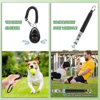Dog Treat Pouch Pet Training Kit - Silicone Treat Bag Magnetic Closure, Puppy Training Clicker, Dog Whistle, Collapsible Dog Bowls, Poop Bags & Holder, 4 Ways to Wear Walking Fanny Pack-Black