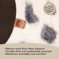 Cat Cave, New Zealand Wool Bed for Indoor Cats - Snow Leopard / Medium - image 2