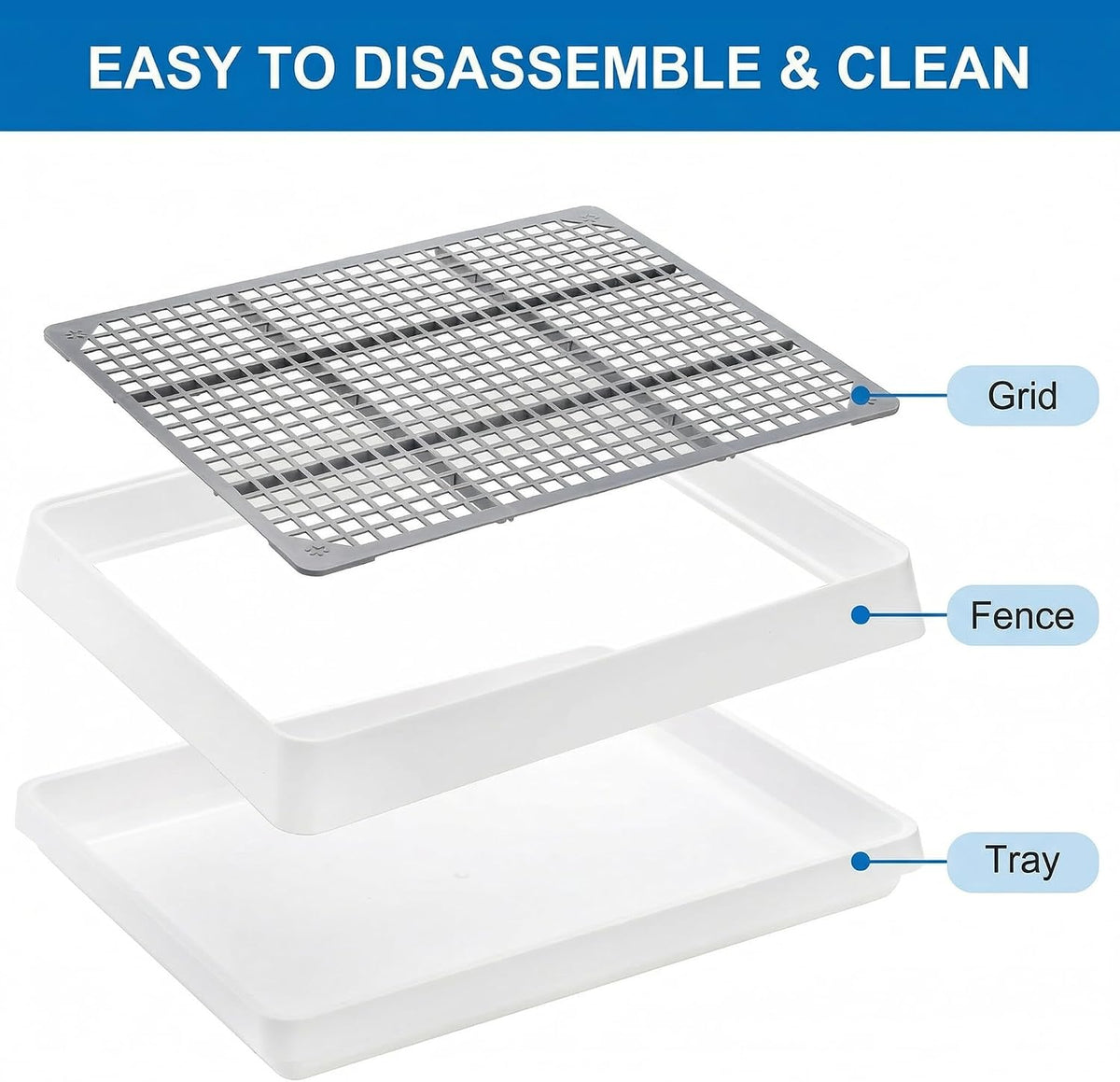 WUWEOT 2 Pack Large Rabbit Litter Box - image 4