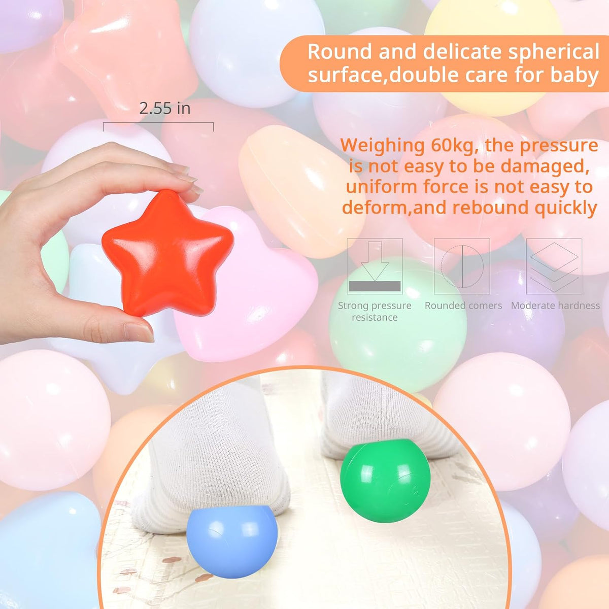 Ball Pit Balls Pack of 100 200 500 - 7colors / 50 balls - image 4