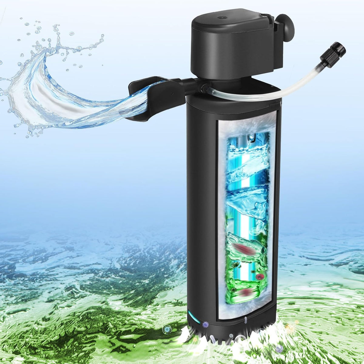 TARARIUM Aquarium Filter U-V for 20-75 Gallon - Medium - S7F(for 45-120 Gallon)