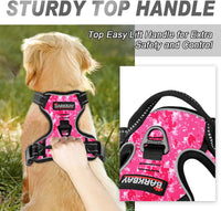 BARKBAY Dog Harness No Pull for Large Dogs Front Back Clips - Large(Chest:24.5-32.5") / Pink Camo - image 3
