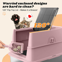 Stainless Steel Litter Box with Lid - Blush Pink / X-Large - image 3