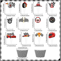 Hxezoc football cupcake toppers and wrappers set with brown and green football designs - view 17